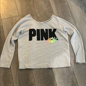 VS Victoria Secret Pink Large Grey Sweater